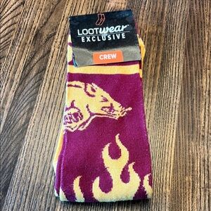 Exclusive Lootcrate Buffy The Vampire Crew Socks - Red and Yellow